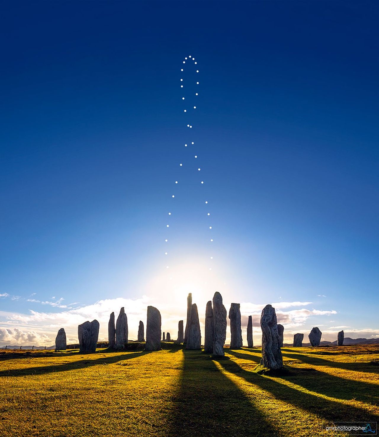 Solar Geometry: Analemma Alignment Captured Over Callanish Stones
