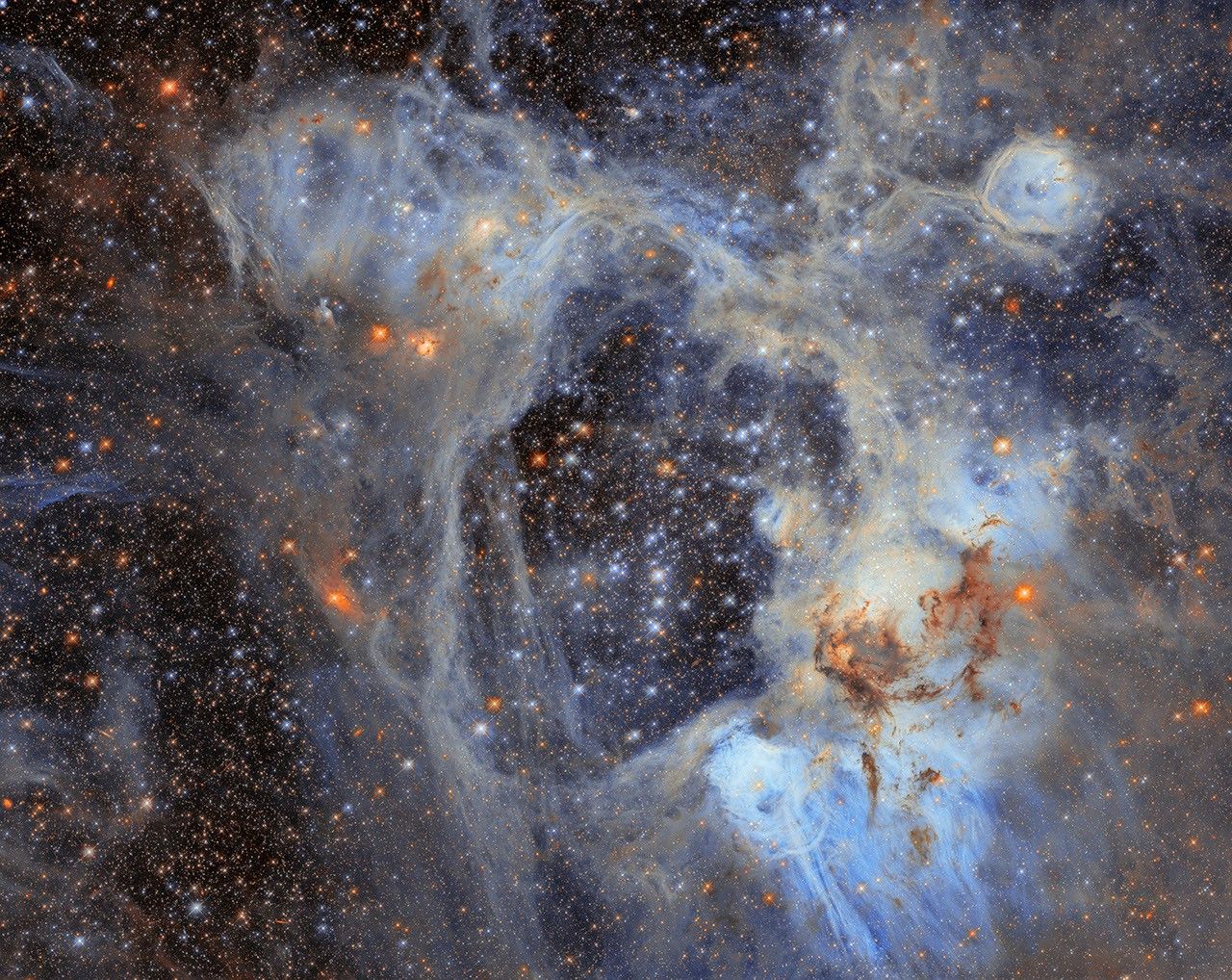 Hubble Analysis: Superbubble N44 Reveals Galactic Cavity Dynamics