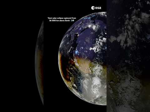 GEOSTATIONARY PERSPECTIVE: TOTAL SOLAR ECLIPSE CAPTURED FROM 36,000 KM