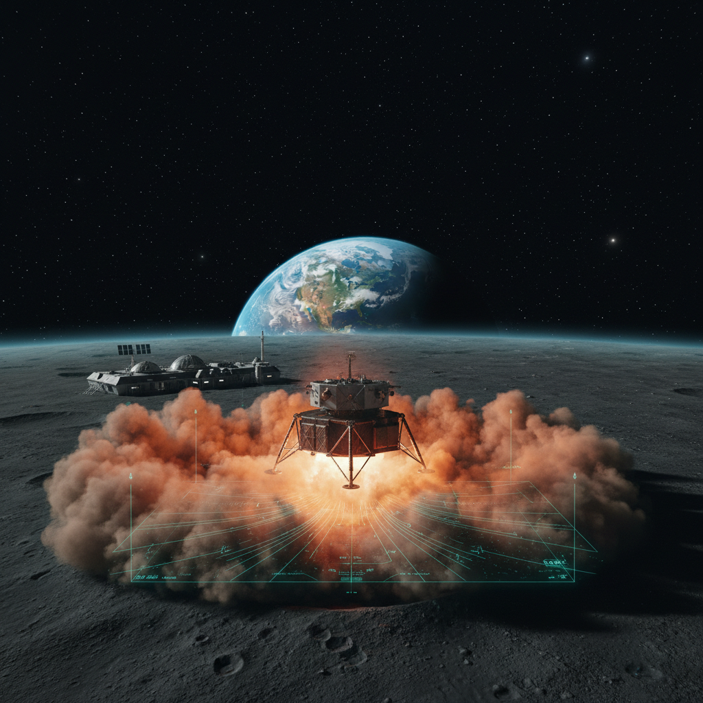 NASA Analyzes Regolith Displacement in Lunar Landing Simulation