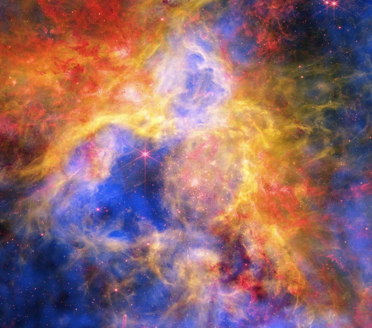 Chandra and Webb Synthesize RCW 7th Nebula Data