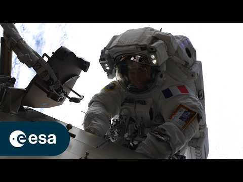 ADENOT PREPARES FOR THIRD EXTRAVEHICULAR ACTIVITY