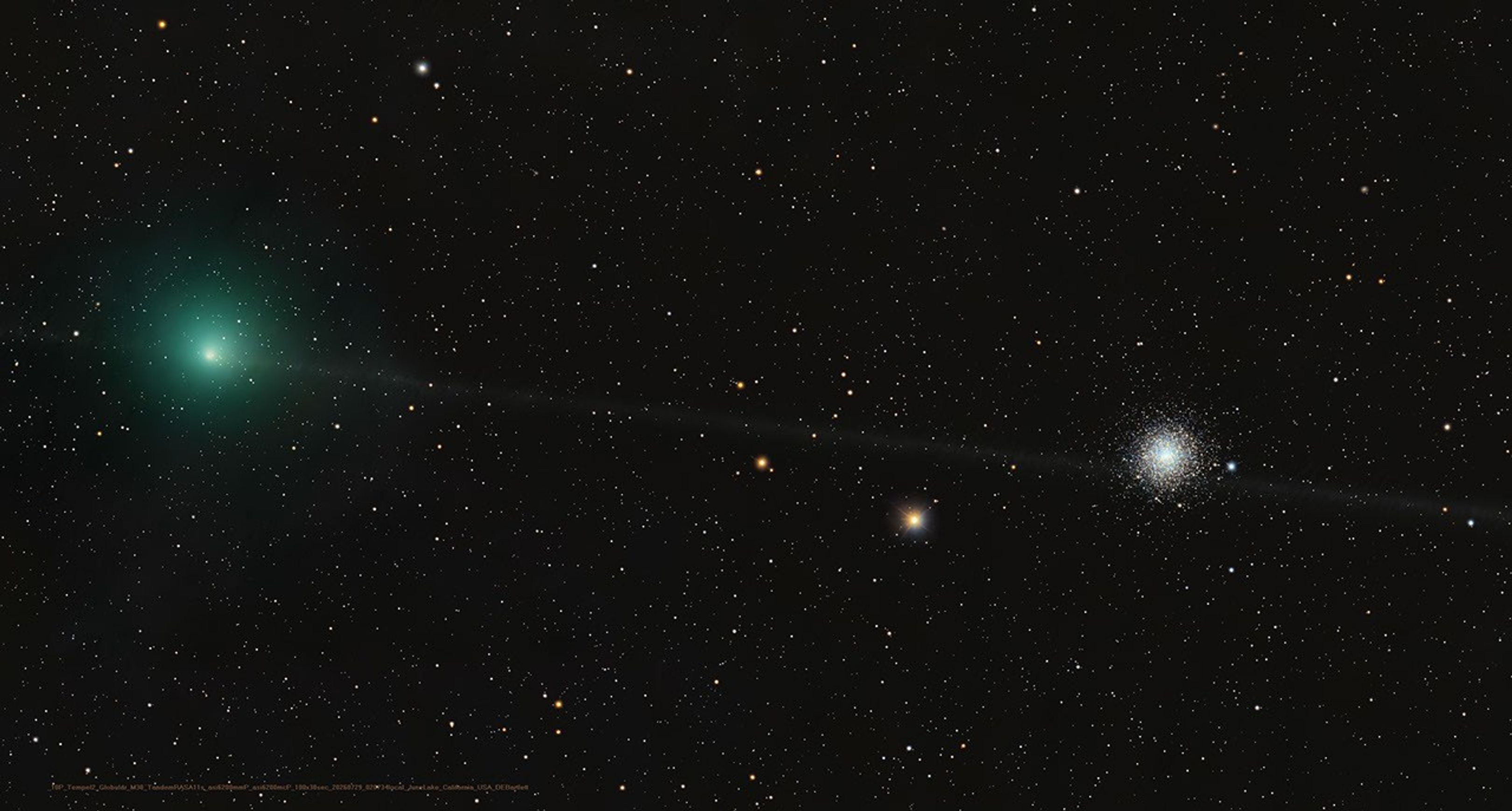 Tempel 2 Intersects Messier Objects in Rare Celestial Alignment