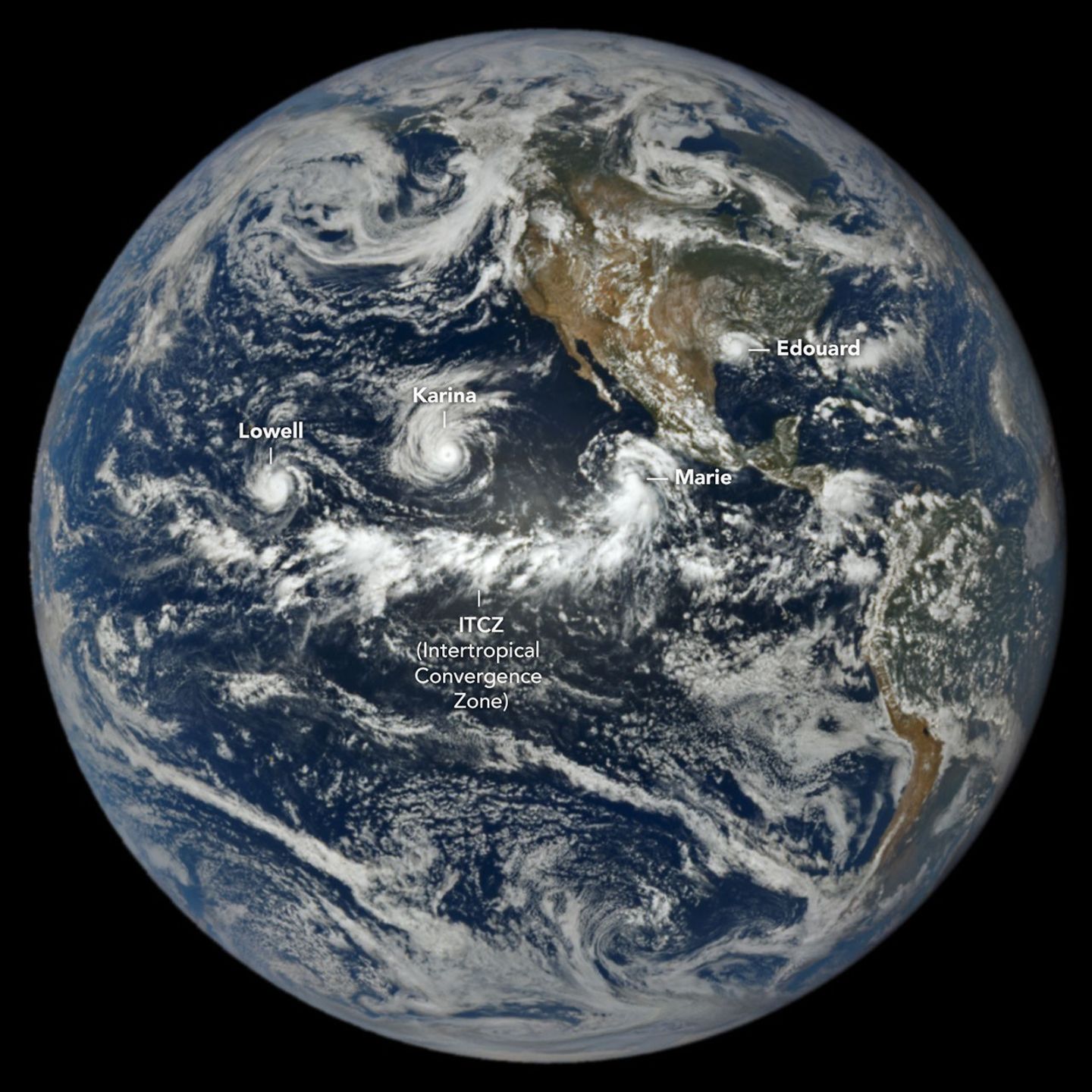 Pacific Orbital Surveillance: Three Tropical Cyclones Detected Simultaneously