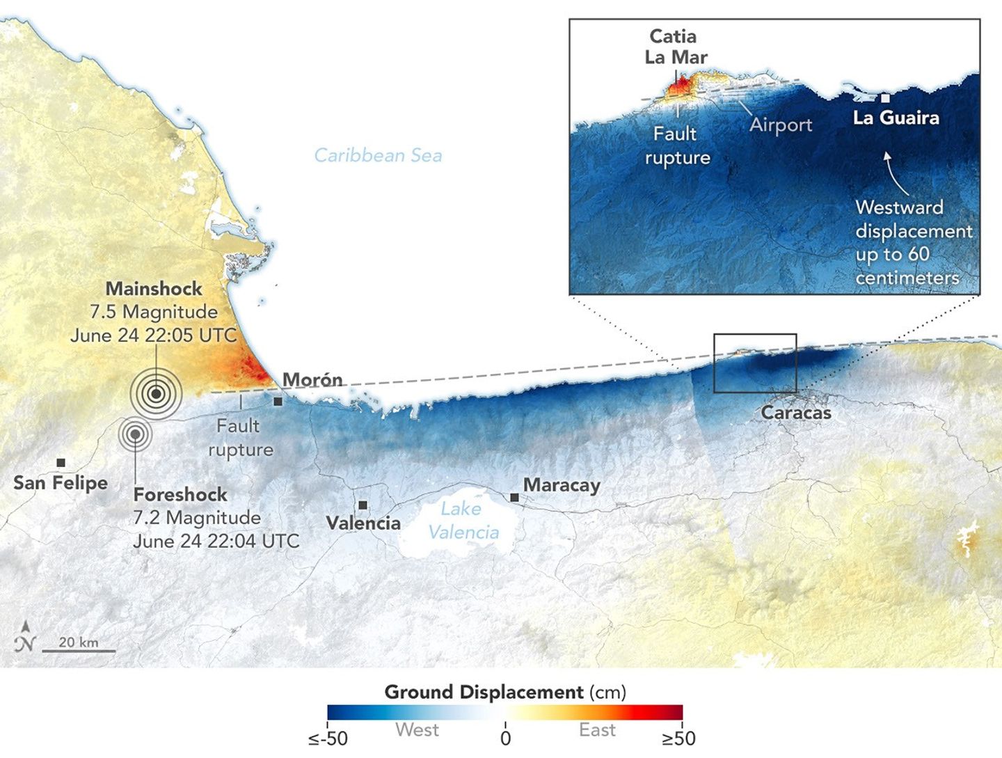 Orbital Analysis Detects Surface Displacement After Venezuelan Seismic Activity